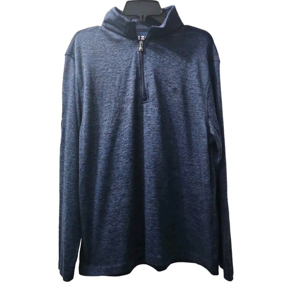 Izod Advantage Performance Stretch 1/4 Zip‎ Navy Pullover
